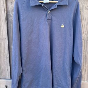 Brooks Brothers Dark Blue Polo with Gold Logo